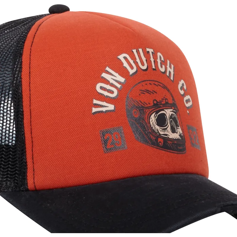 trucker-kasket-orange-og-sort-crew17-fra-von-dutch