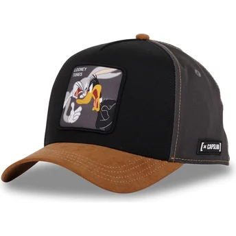 Capslab buet skygge Bugs Bunny og Daffy Duck LOO10 BAD Looney Tunes Sort og Brun Snapback kasket