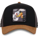 sort-og-brun-buet-snapback-kasket-bugs-bunny-og-daffy-duck-loo10-bad-looney-tunes-fra-capslab