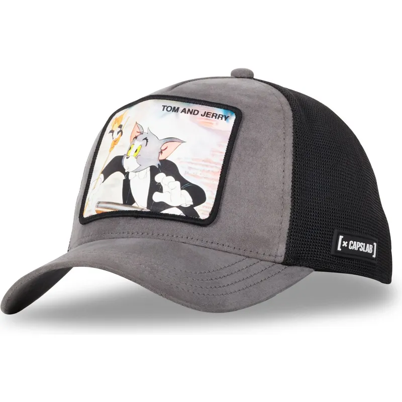 gra-og-sort-trucker-kasket-tom-og-jerry-taj5-tom-looney-tunes-fra-capslab
