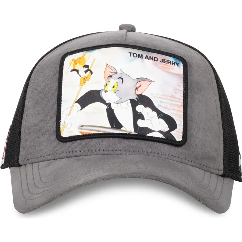 gra-og-sort-trucker-kasket-tom-og-jerry-taj5-tom-looney-tunes-fra-capslab