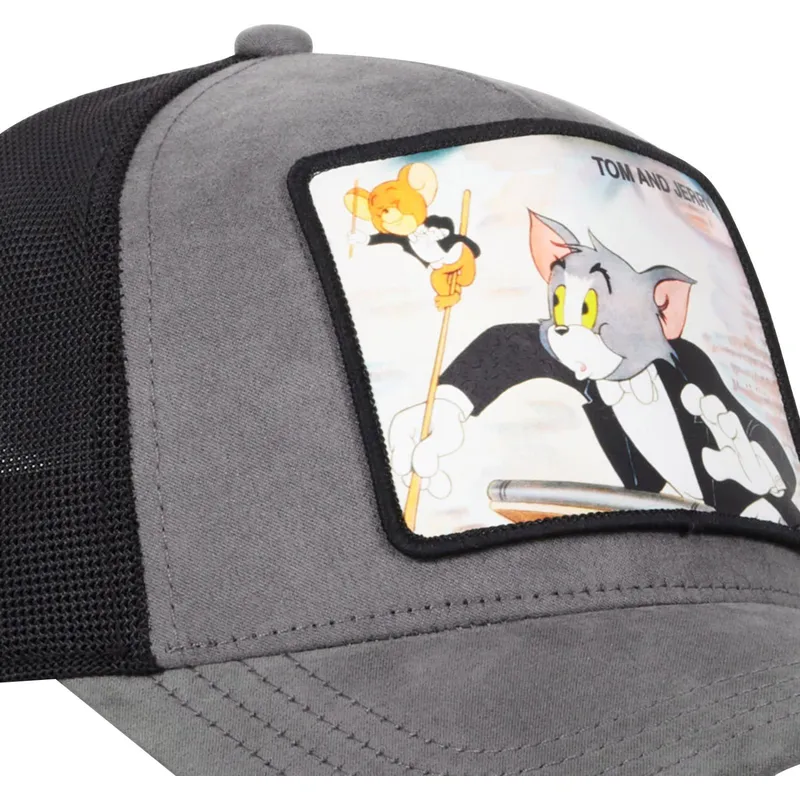 gra-og-sort-trucker-kasket-tom-og-jerry-taj5-tom-looney-tunes-fra-capslab