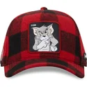 rod-og-sort-buet-snapback-tom-taj5-tj6-looney-tunes-kasket-fra-capslab