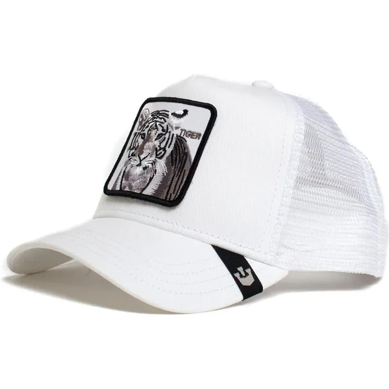 hvid-trucker-kasket-tiger-silver-tiger-fra-goorin-bros