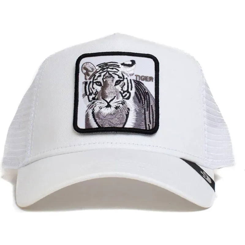 hvid-trucker-kasket-tiger-silver-tiger-fra-goorin-bros