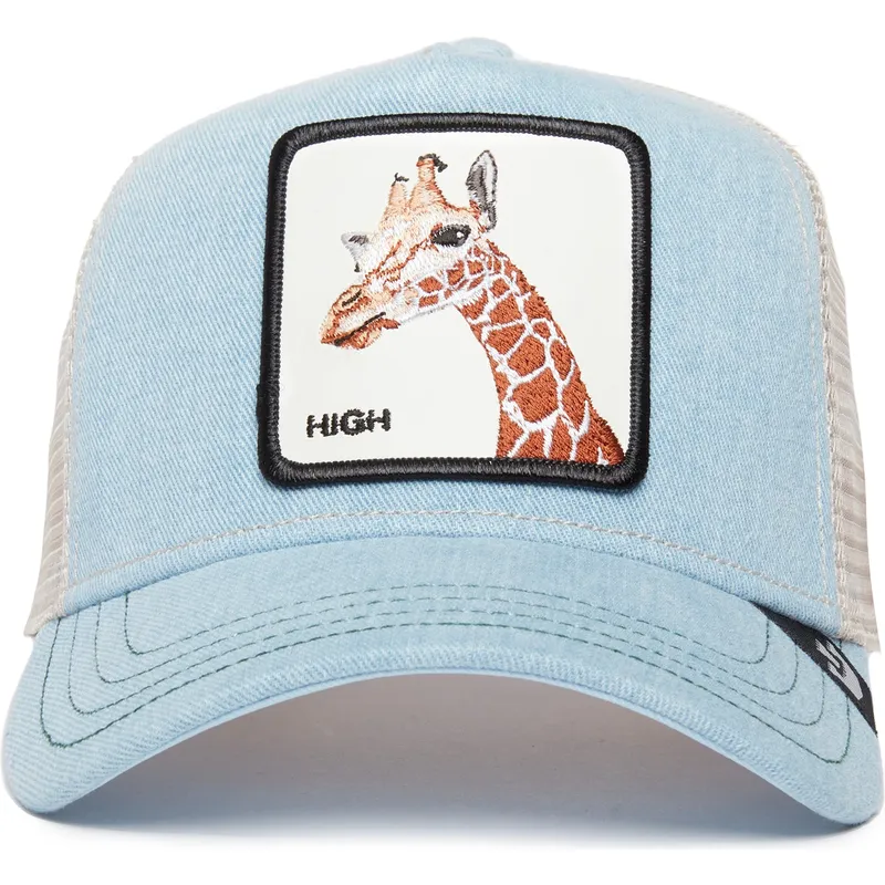 trucker-kasket-bla-og-hvid-giraf-high-the-giraffe-the-farm-fra-goorin-bros