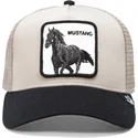 goorin-bros-the-farm-the-mustang-beige-og-sort-trucker-kasket-med-hest