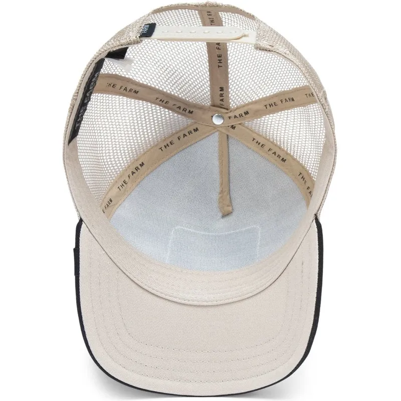 goorin-bros-the-farm-the-mustang-beige-og-sort-trucker-kasket-med-hest