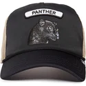 trucker-kasket-sort-og-beige-panter-gb2-black-panther-the-rocker-the-farm-fra-goorin-bros