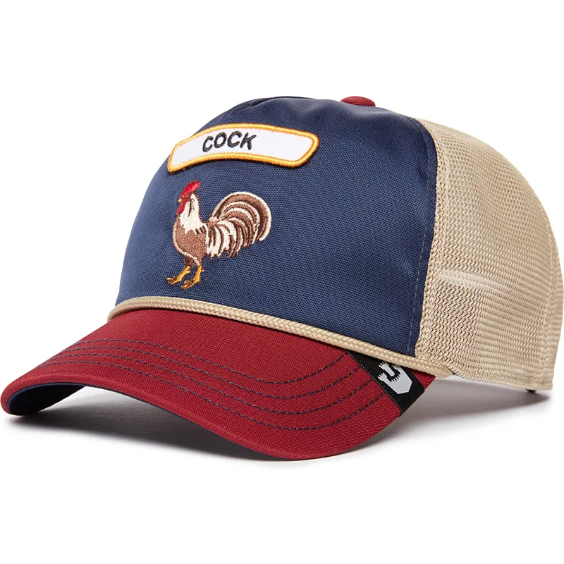 trucker-kasket-multifarvet-hane-cock-gb2-rooster-the-rocker-the-farm-fra-goorin-bros
