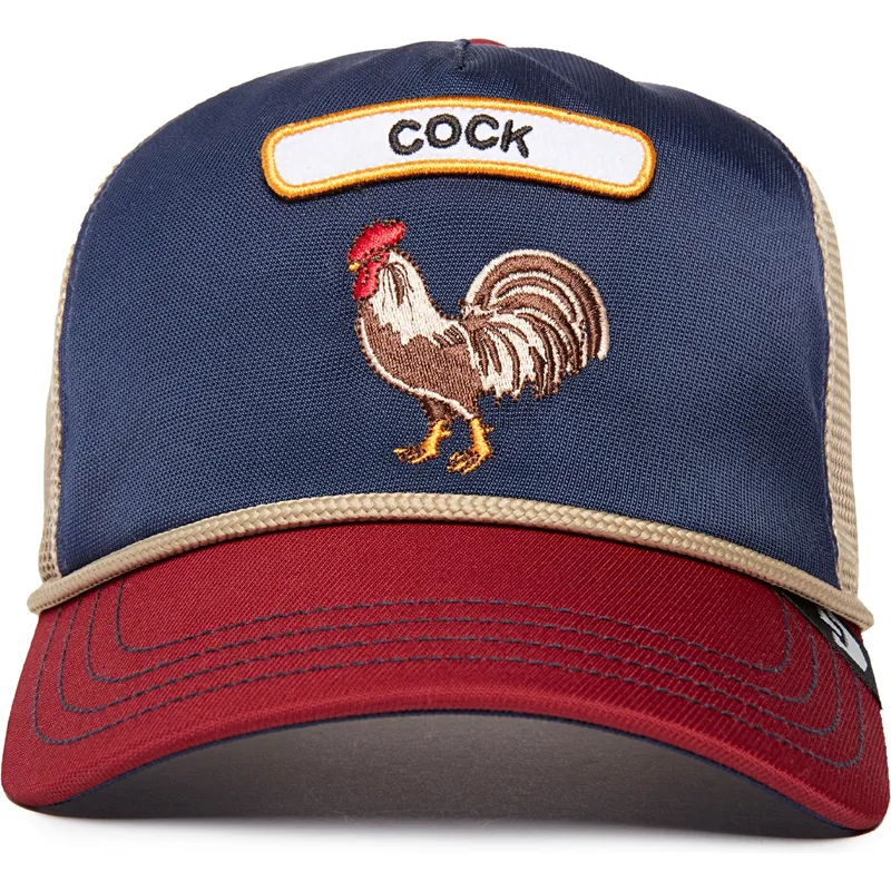 trucker-kasket-multifarvet-hane-cock-gb2-rooster-the-rocker-the-farm-fra-goorin-bros