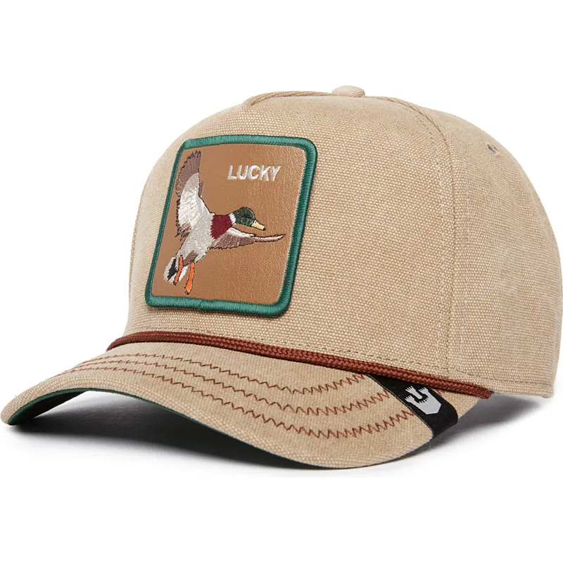 buet-beige-snapback-kasket-med-and-lucky-duck-canvas-the-farm-fra-goorin-bros