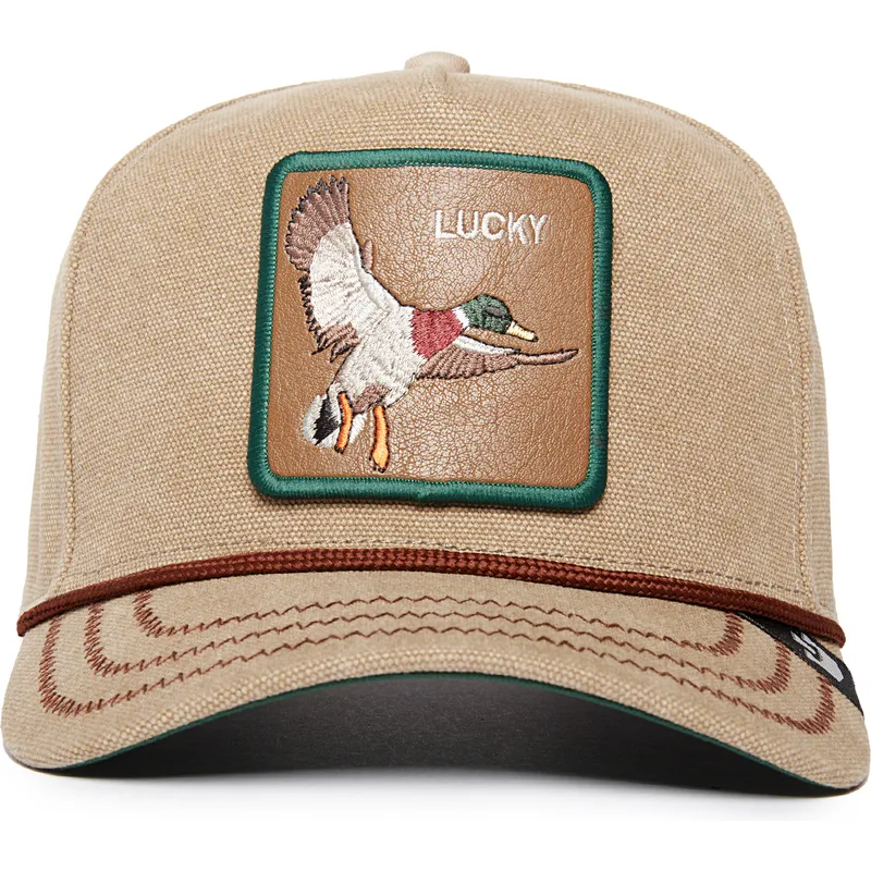 buet-beige-snapback-kasket-med-and-lucky-duck-canvas-the-farm-fra-goorin-bros