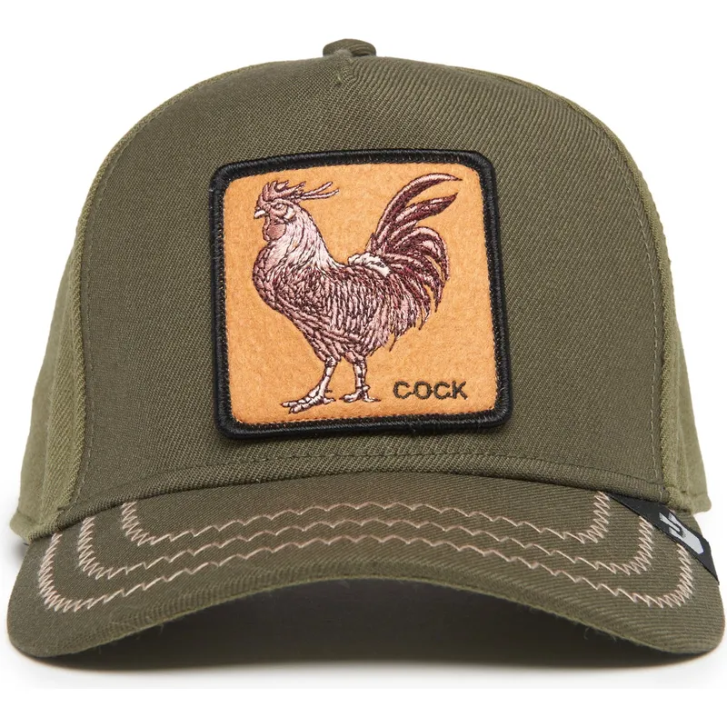 gron-buet-snapback-kasket-med-hane-cock-field-100-all-season-wool-the-farm-fra-goorin-bros