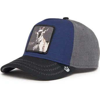 Goorin Bros. Marineblå Snapback Kasket med buet skygge, Goat Field 100 All Season uld fra Gården Cabra