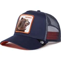 marinebla-trucker-kasket-med-bjorn-defense-bear-fan-the-farm-fra-goorin-bros