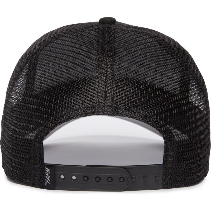 trucker-kasket-sort-og-bla-panter-strength-panther-fan-the-farm-fra-goorin-bros