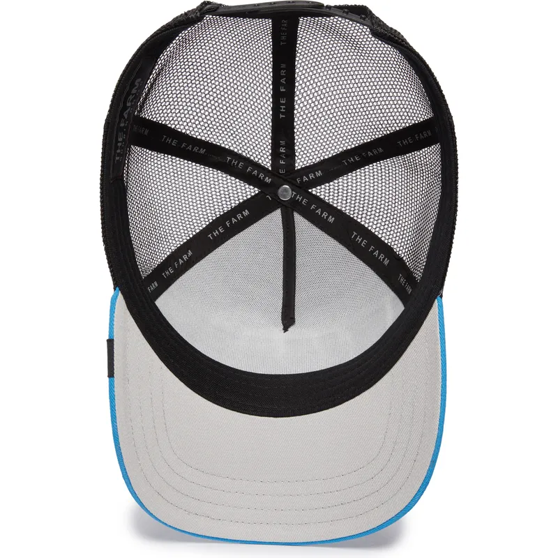 trucker-kasket-sort-og-bla-panter-strength-panther-fan-the-farm-fra-goorin-bros