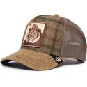 trucker-kasket-brun-love-king-moon-lion-uk-plaid-the-farm-fra-goorin-bros