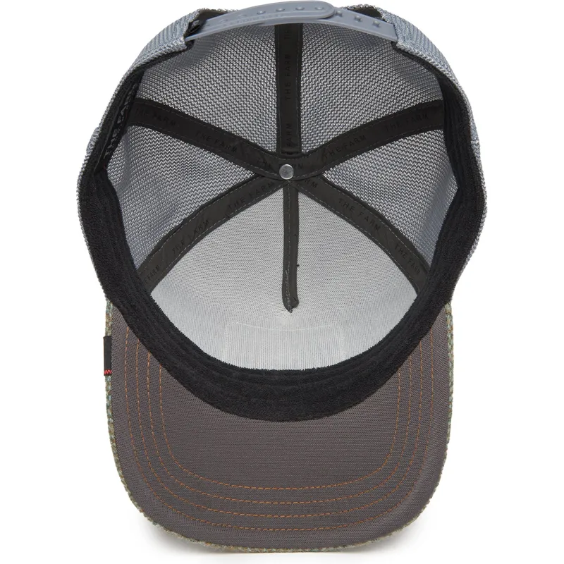 trucker-kasket-multifarvet-ugle-wise-ass-moon-owl-uk-plaid-the-farm-fra-goorin-bros