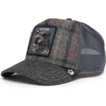 trucker-kasket-gra-panter-moon-panther-uk-plaid-the-farm-fra-goorin-bros