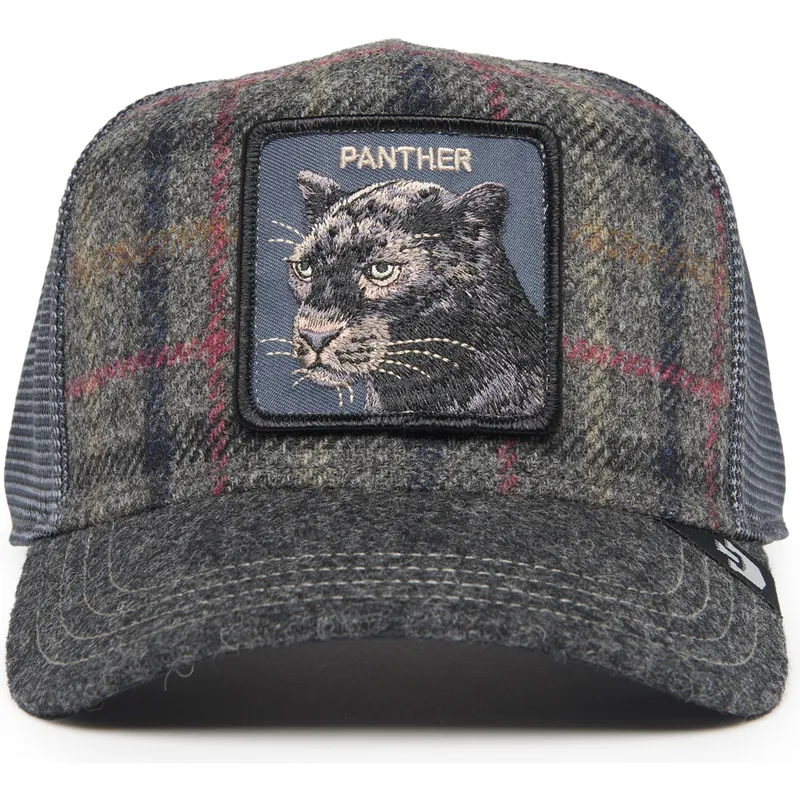 trucker-kasket-gra-panter-moon-panther-uk-plaid-the-farm-fra-goorin-bros