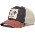trucker-kasket-multifarvet-hane-cock-moon-rooster-uk-plaid-the-farm-fra-goorin-bros