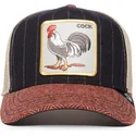 trucker-kasket-multifarvet-hane-cock-moon-rooster-uk-plaid-the-farm-fra-goorin-bros