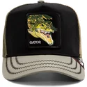 goorin-bros-gator-tri-tone-the-farm-sort-og-gron-krokodille-trucker-kasket