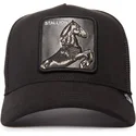 goorin-bros-suede-stallion-blacked-out-the-farm-sort-trucker-kasket-med-hest