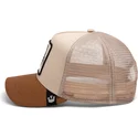 beige-og-brun-skorpion-trucker-kasket-deadly-the-deadliest-scorpion-eco-brutalism-the-farm-fra-goorin-bros