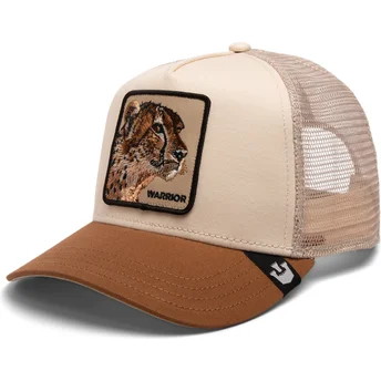 beige-og-brun-trucker-kasket-gepard-the-warrior-cheetah-big-cats-the-farm-fra-goorin-bros