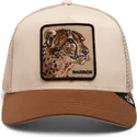 beige-og-brun-trucker-kasket-gepard-the-warrior-cheetah-big-cats-the-farm-fra-goorin-bros