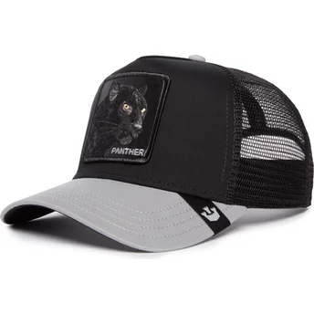 Gorra trucker sort og grå panter The Black Panther Big Cats The Farm af Goorin Bros.