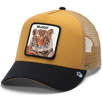 Goorin Bros. Gorra trucker i brun og sort med vildekat tiger, store katte, gården.