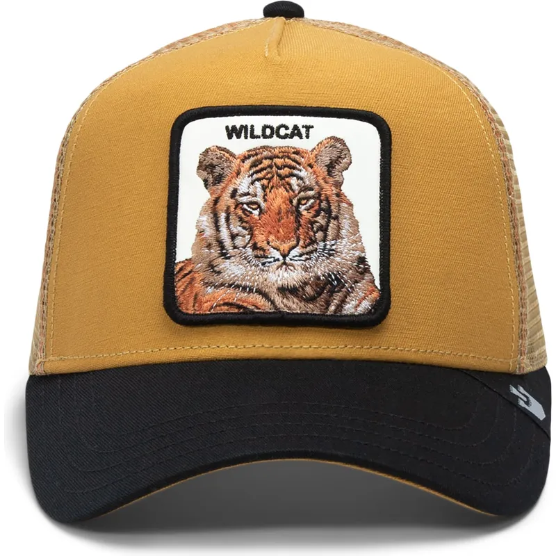 trucker-kasket-brun-og-sort-tiger-the-wildcat-tiger-big-cats-the-farm-fra-goorin-bros