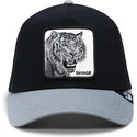 trucker-kasket-sort-og-gra-tiger-the-savage-tiger-big-cats-the-farm-fra-goorin-bros