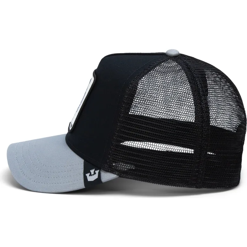 trucker-kasket-sort-og-gra-tiger-the-savage-tiger-big-cats-the-farm-fra-goorin-bros