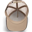 gorra-trucker-beige-og-sort-leopard-menace-the-snow-leopard-big-cats-the-farm-af-goorin-bros