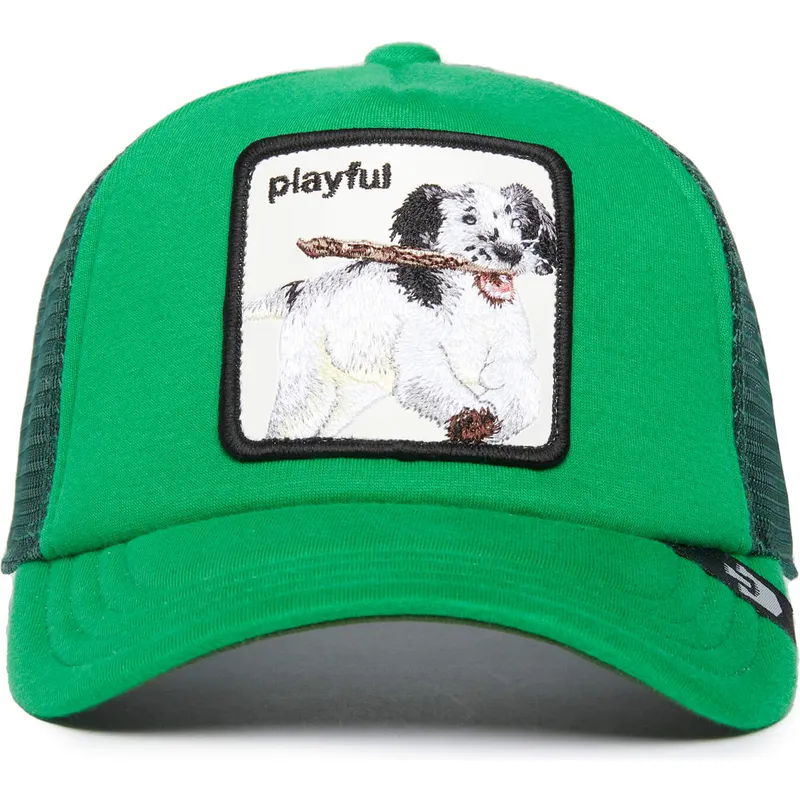 gron-trucker-kasket-til-dreng-hund-playful-playtime-the-farm-fra-goorin-bros
