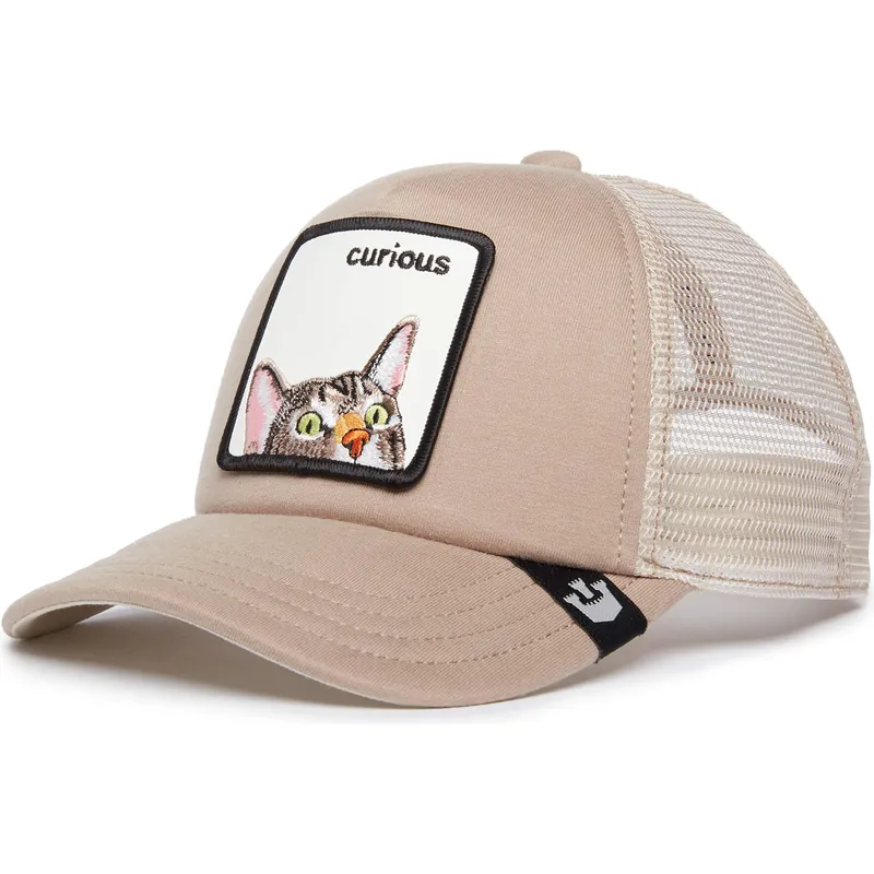 beige-trucker-kasket-til-dreng-kat-curious-what-s-that-the-farm-fra-goorin-bros