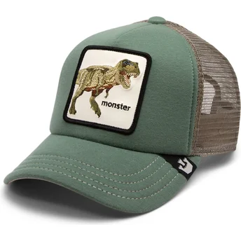 Goorin Bros grøn trucker kasket til drenge med T-Rex...