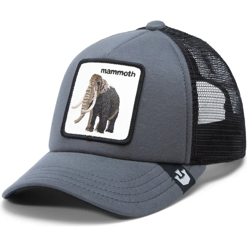 gra-trucker-kasket-til-dreng-mammut-mammoth-fuzzy-trunk-extinct-the-farm-fra-goorin-bros