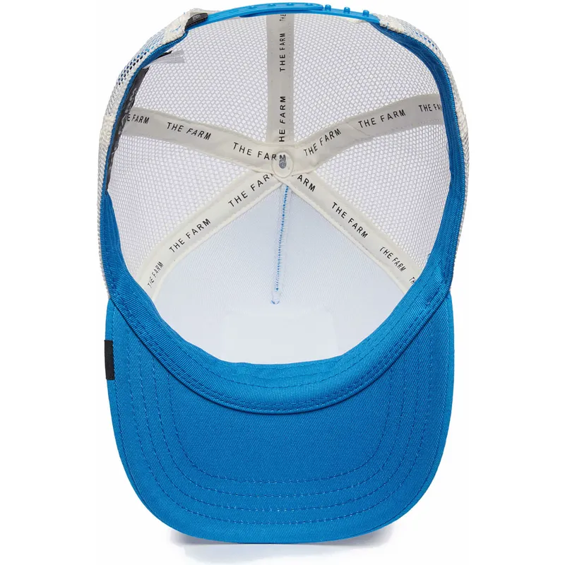 trucker-kasket-bla-og-hvid-til-dreng-tiger-wild-stripes-the-farm-fra-goorin-bros