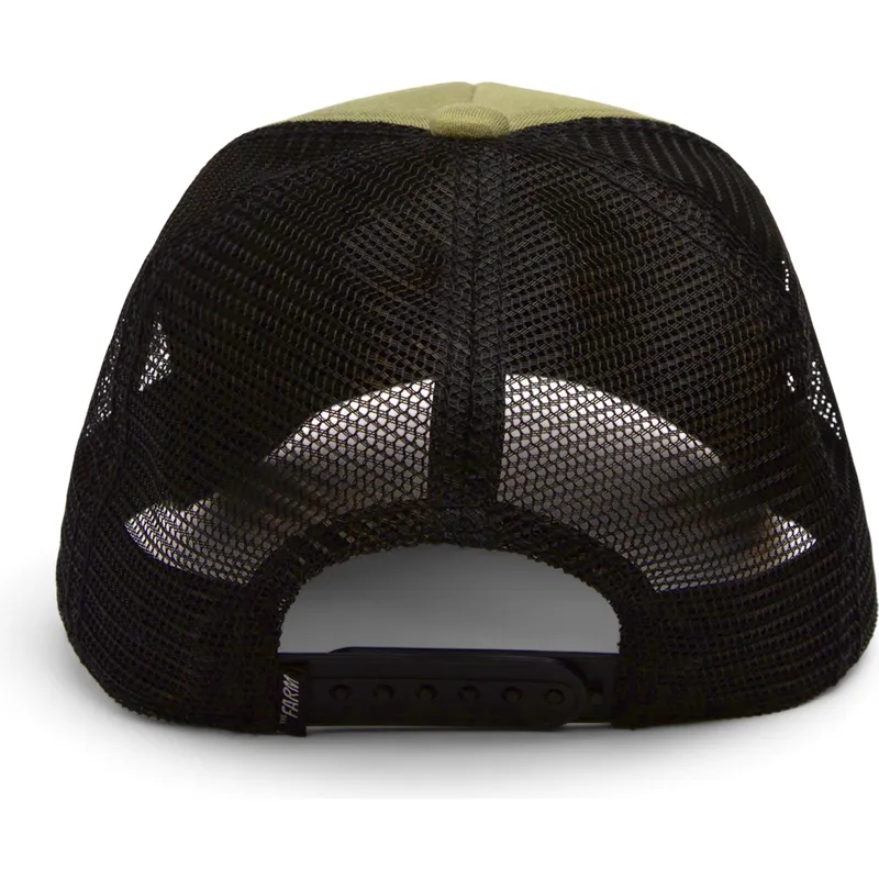 trucker-kasket-gron-og-sort-til-dreng-sabeltand-fierce-cat-teefs-extinct-the-farm-fra-goorin-bros