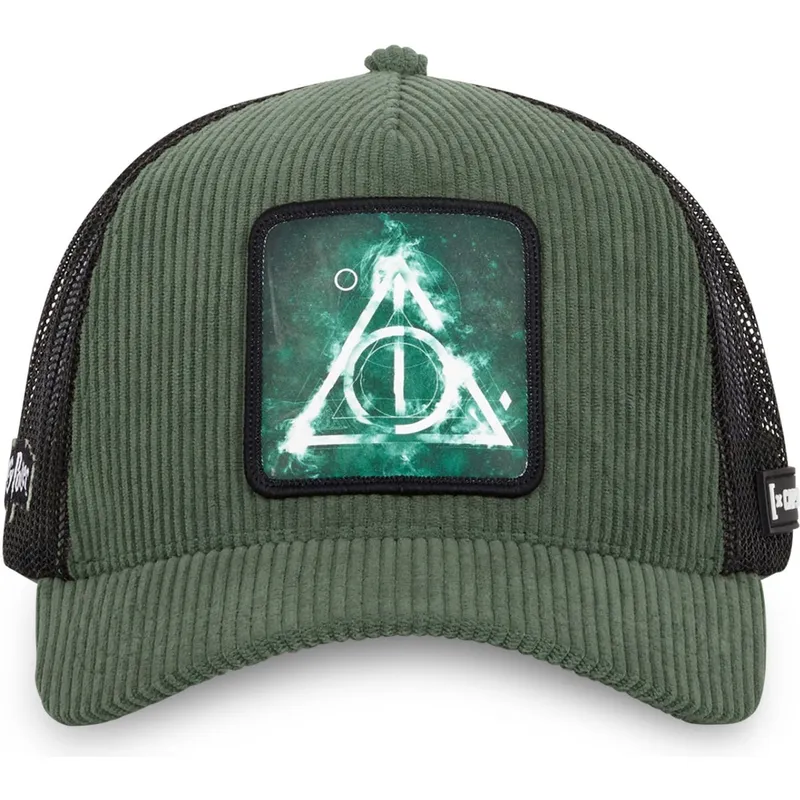 trucker-kasket-gron-og-sort-dodsregalierne-pot1-harry-potter-fra-capslab