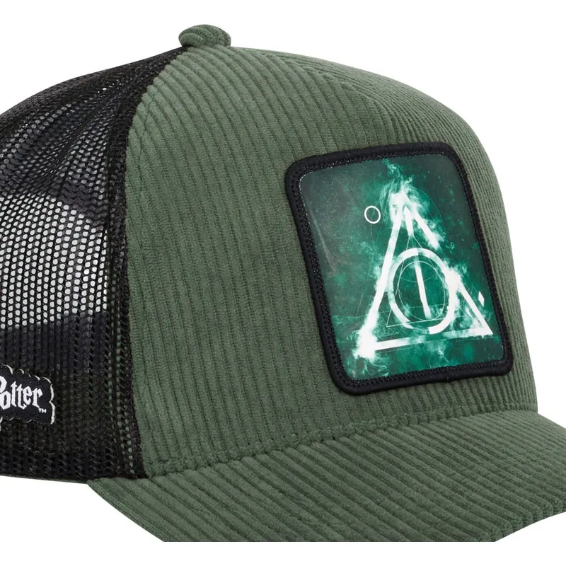 trucker-kasket-gron-og-sort-dodsregalierne-pot1-harry-potter-fra-capslab