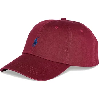 Justerbar bordeaux buet kasket Cotton Chino Classic Sport fra Polo Ralph Lauren