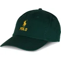 gron-justerbar-curved-kasket-med-gult-classic-sport-logo-fra-polo-ralph-lauren
