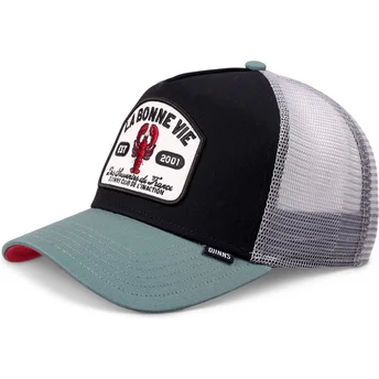 Gorra trucker sort, grå og grøn La Bonne Vie HFT fra Djinns